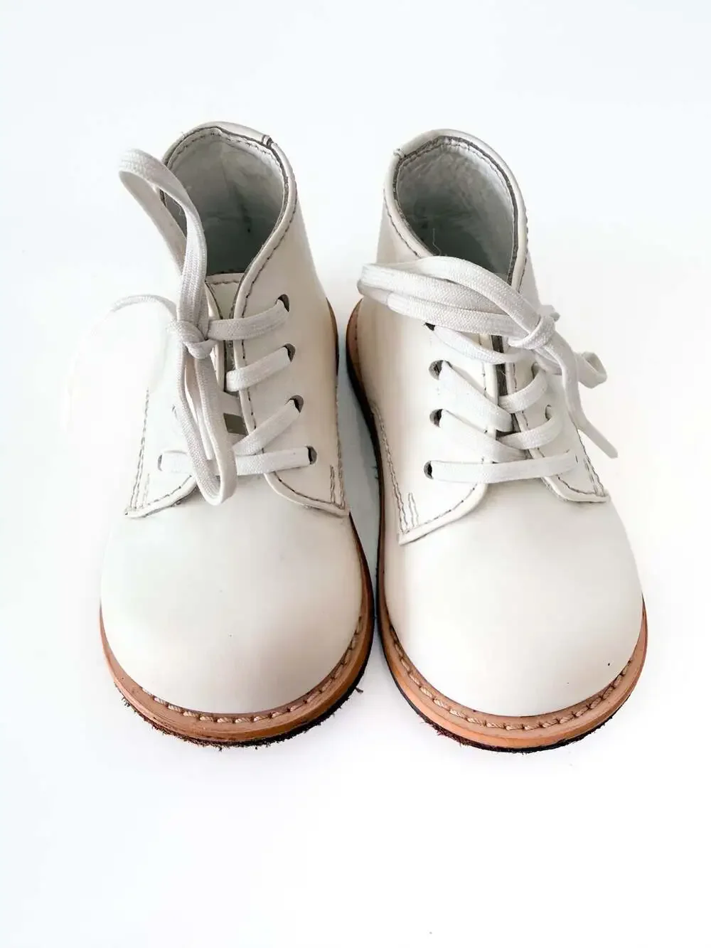 Josmo Infant Kids First Walking Leather Boots White 4.5